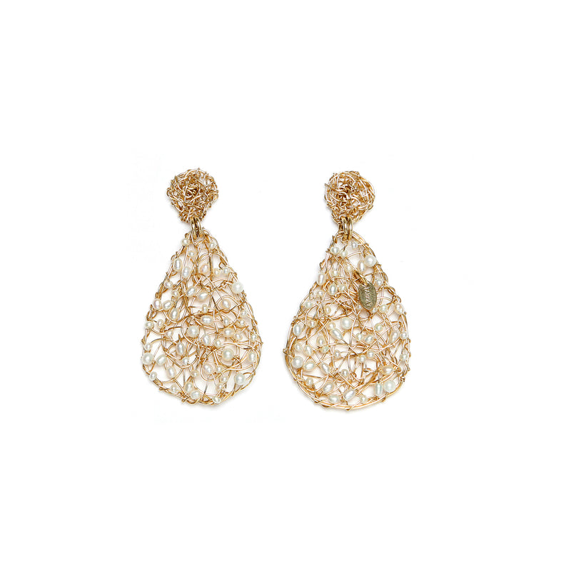 Gota Earrings #1 (20mm) - Pearl Earrings TARBAY   