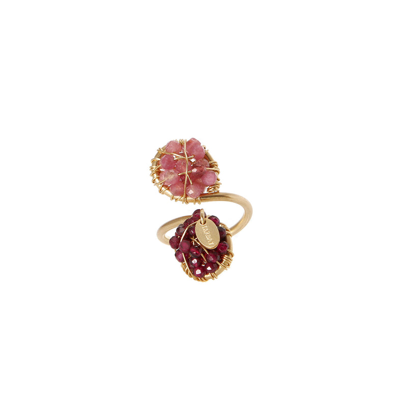 Lucia Adjustable Red Ring - Ruby, Garnet, Tourmaline Rings TARBAY   