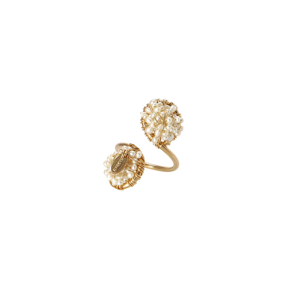 Lucia Adjustable White Ring - Pearl Rings TARBAY   
