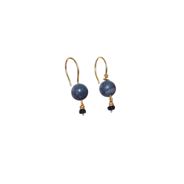 Katherine Small Blue Coral Earring Earrings TARBAY   