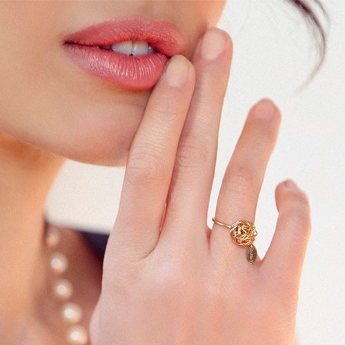 Clementina Ring (9mm) - Yellow Gold Rings TARBAY   