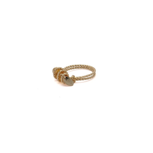 Domenica Ring #1 (15mm) - Citrine & Yellow Gold Rings TARBAY   