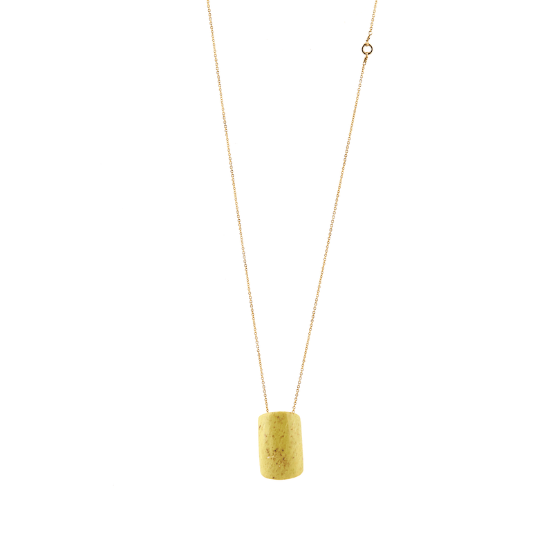 Natasha Pendant with chain - Calcite Necklaces TARBAY Yellow  