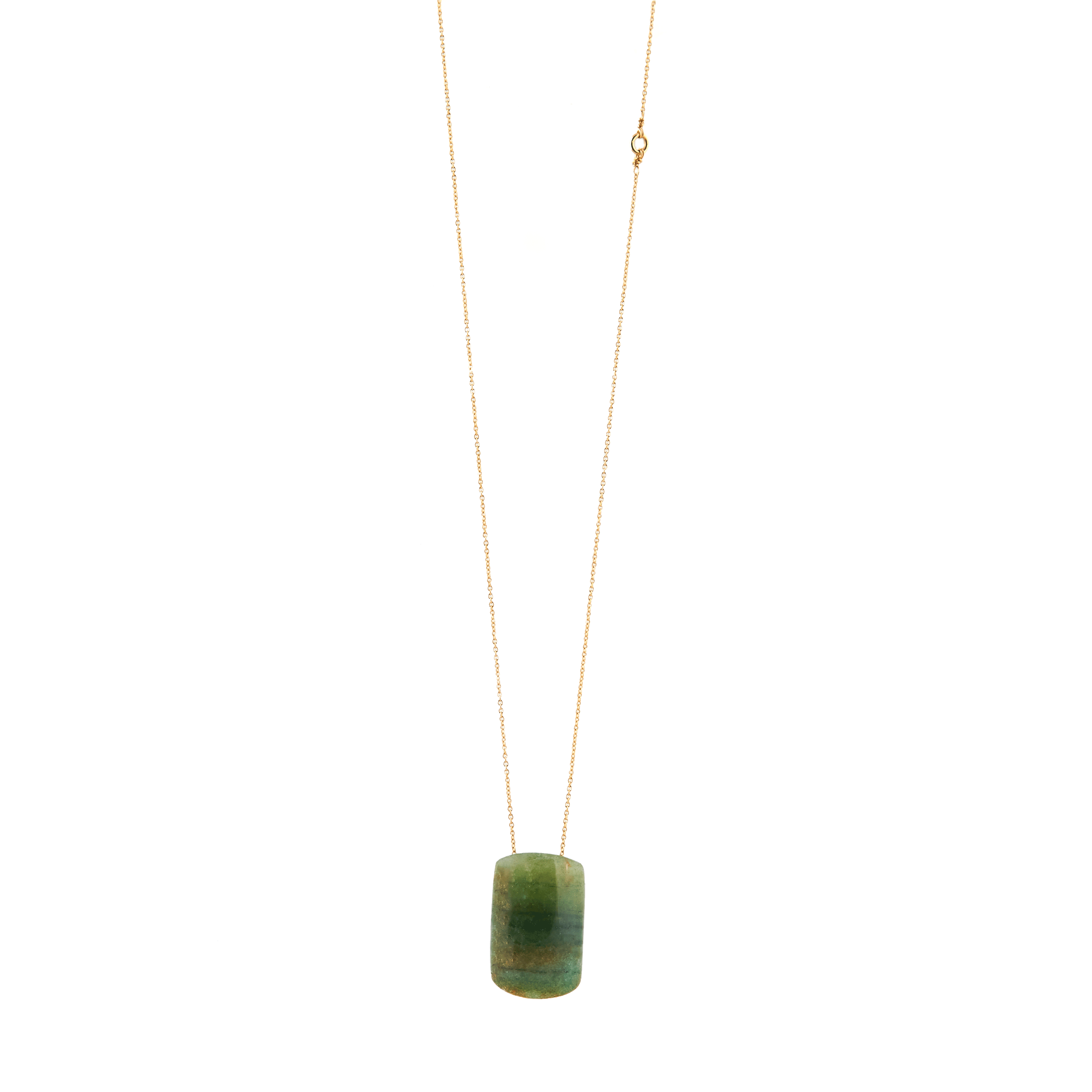 Natasha Pendant with chain - Calcite Necklaces TARBAY Green  
