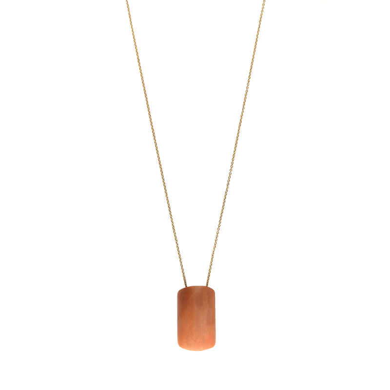 Natasha Pendant with chain - Calcite Necklaces TARBAY Pink  