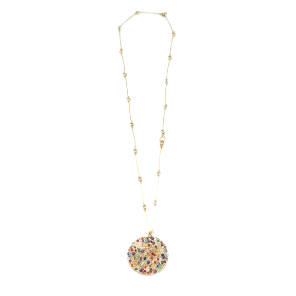 Aura Necklace #3 (50mm) - Multicolor Gems Mix Necklaces TARBAY   