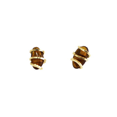 Doménica Earrings (10mm) - Smoked Quartz Earrings TARBAY   