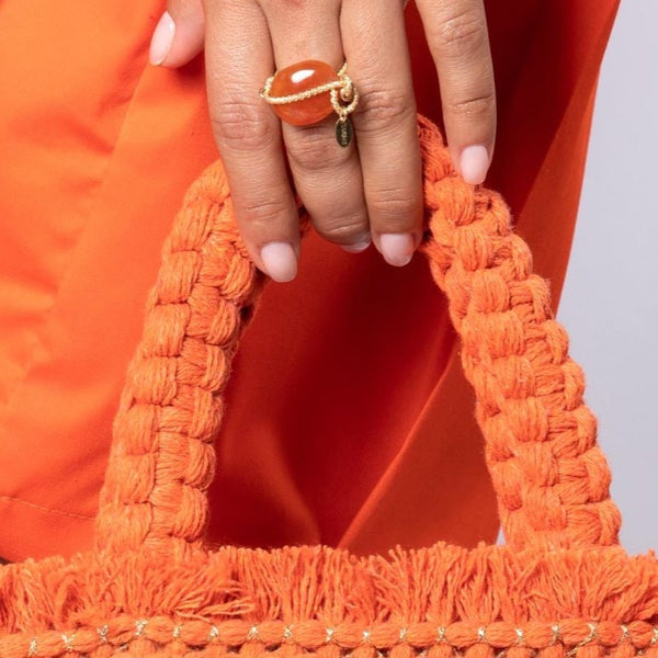 Calatea Ring (25-30mm) - Carnelian Rings TARBAY   