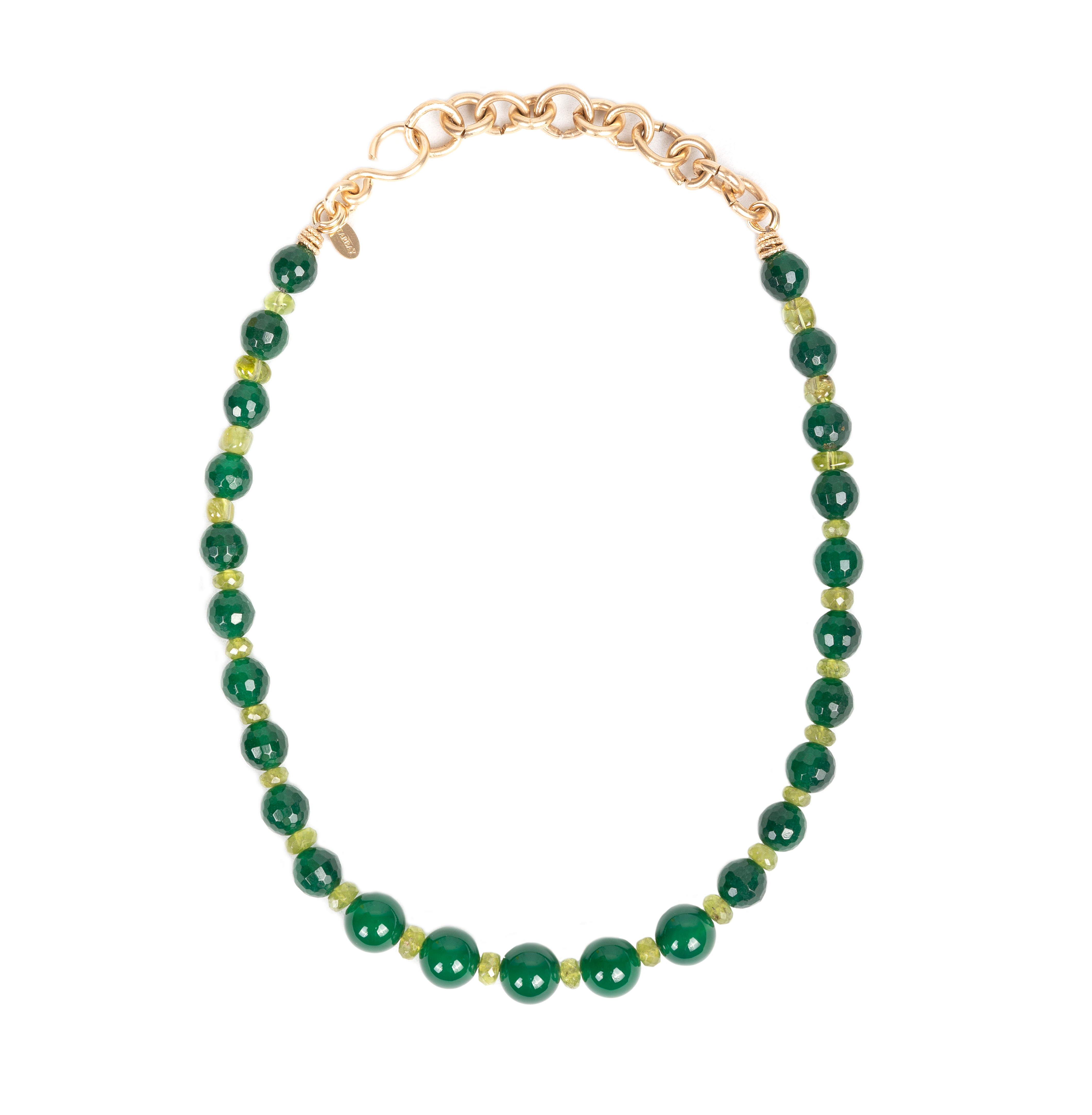 Bugambilia Necklace - Jade & Green Garnet Necklaces TARBAY   