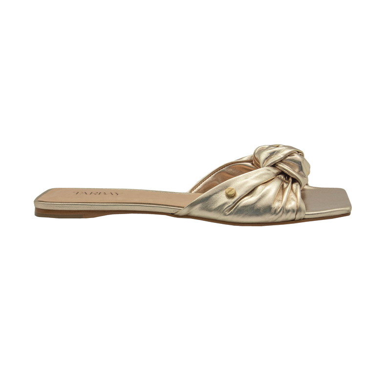 Cloe Flat Sandals - Light Gold Flats TARBAY   