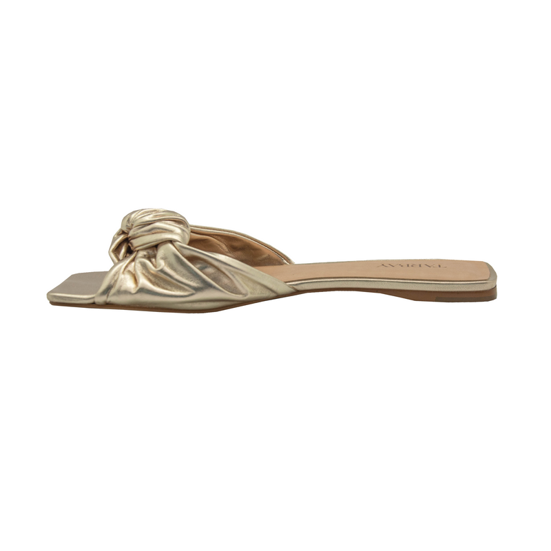 Cloe Flat Sandals - Light Gold Flats TARBAY   
