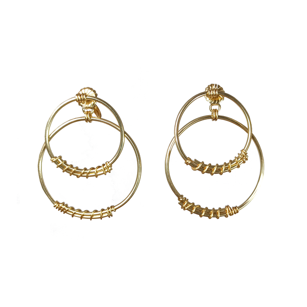 Kalu Button Dangle Earrings Earrings TARBAY   
