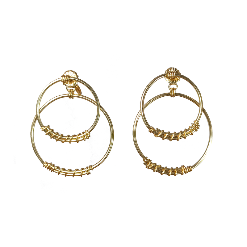 Kalu Button Dangle Earrings Earrings TARBAY   